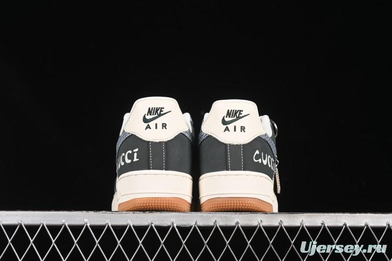 Nike Air Force 1'07 Low Gucci Collaboration Floral Pattern Rubber Sole Casual Sneakers - DF0188-058
