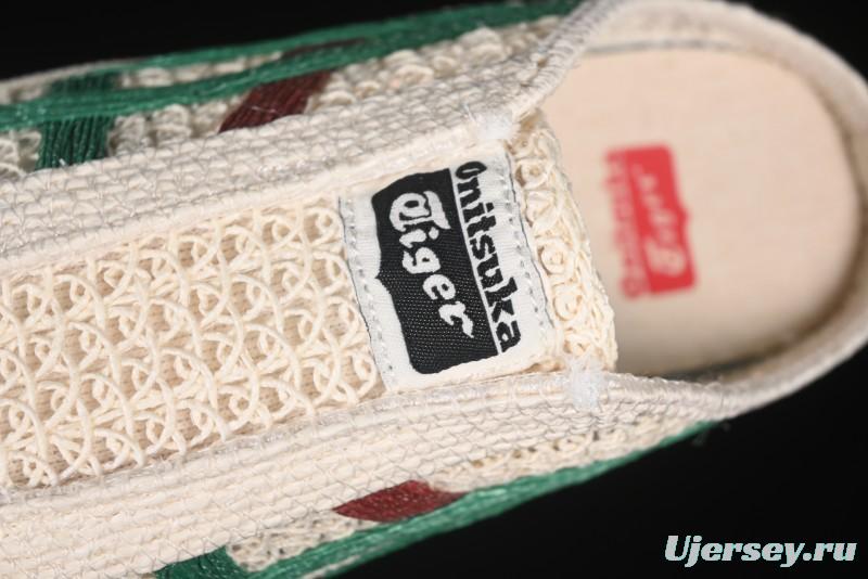 Onitsuka Tiger Mexico 66 Sabot Slip-On Sneakers with Breathable Mesh Upper - 1183C123-103