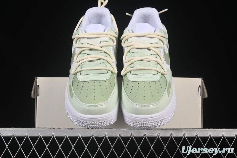Nike Air Force 1'07 Low "Green Love" 520 Limited Edition Casual Sneakers with Small Green Heart Design - DH2920-111