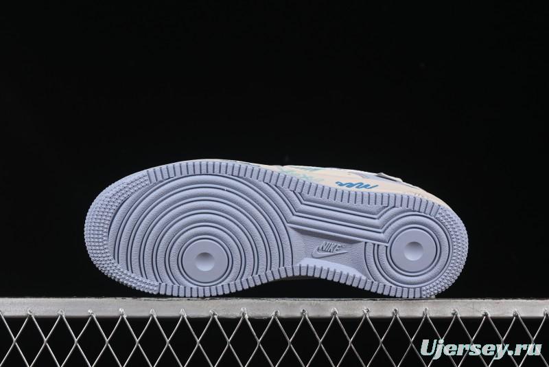 Nike Air Force 1'07 Low "Blue Star Love" 520 Series Limited Edition Casual Sneakers - DB3301-991