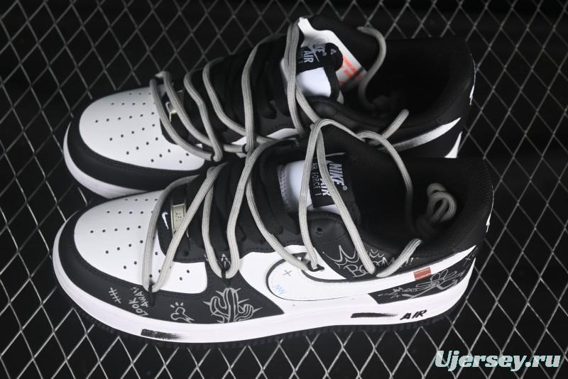 Nike Air Force 1'07 Low Denim Casual Sneakers with Full-Length Air Cushion - ZH0316-071