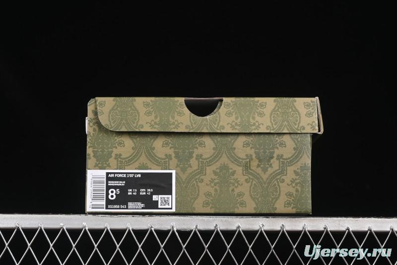 Nike Air Force 1 '07 Low Gucci Collaboration Grey Blue Swoosh Casual Sneakers - XS1958-543