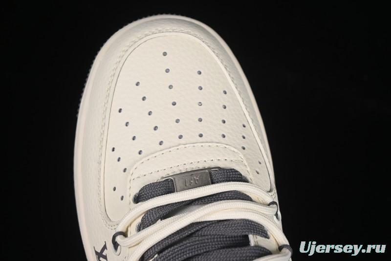 Nike Air Force 1 '07 Low LV Collaboration Grey Swoosh Drawstring Casual Sneakers - DM6868-067