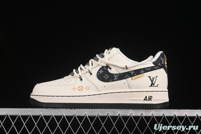 Nike Air Force 1 '07 Low LV Collaboration Blue Swoosh Drawstring Casual Sneakers - DM6868-061