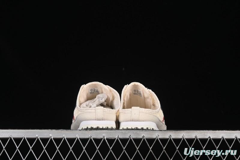 Onitsuka Tiger Mexico 66 Sabot Slip-On Sneakers with Breathable Mesh Upper - 1183C123-100