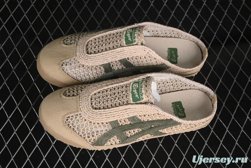Onitsuka Tiger Mexico 66 Sabot Slip-On Sneakers with Breathable Mesh Upper - 1183C123-252