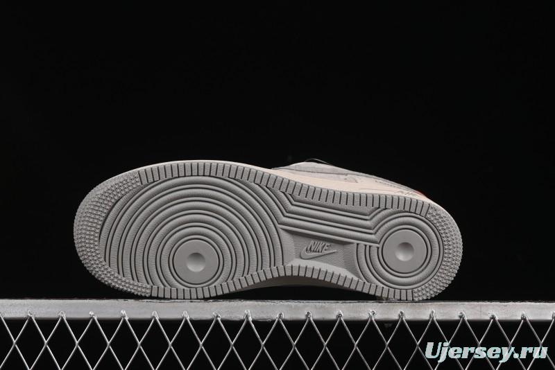 Nike Air Force 1 '07 Low LV Collaboration Beige Grey Snake Swoosh Casual Sneakers - XX3168-130