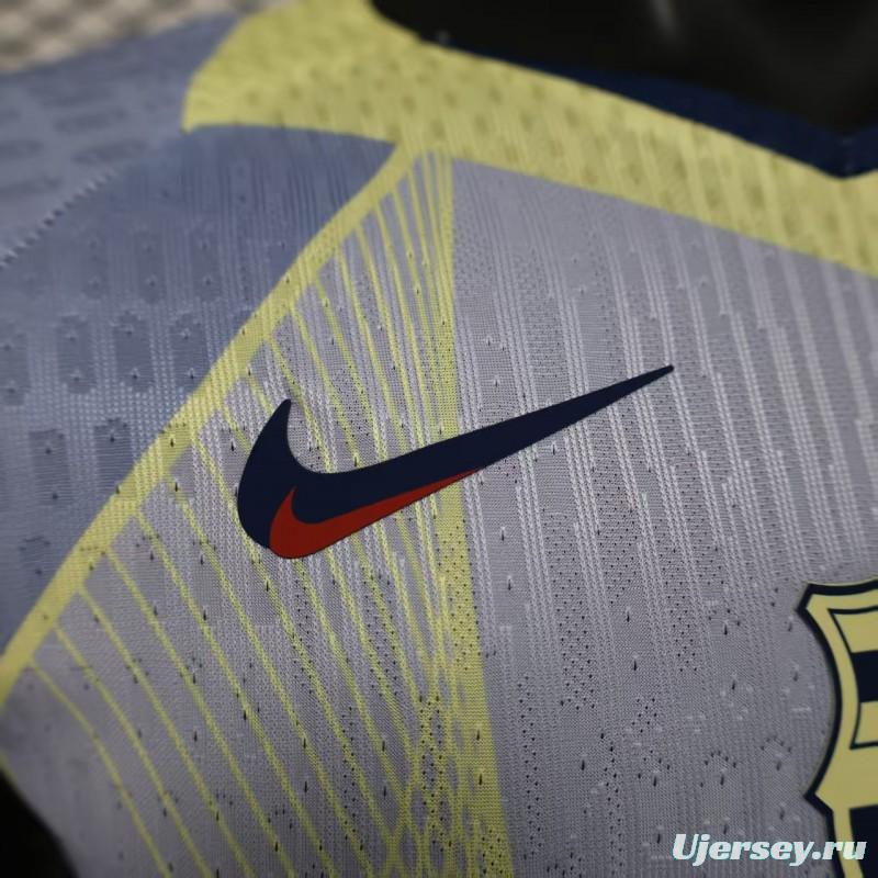 Player Version 25/26 Barcelona Light Blue with Geometric Pattern Jersey