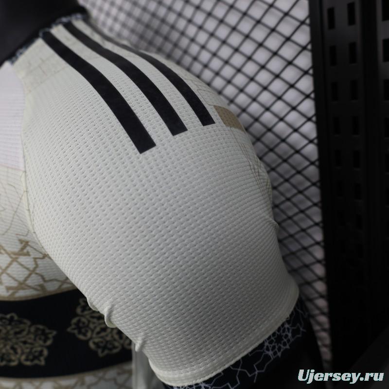 Player Version 2025 Algeria White with Islamic Geometric Pattern Jersey