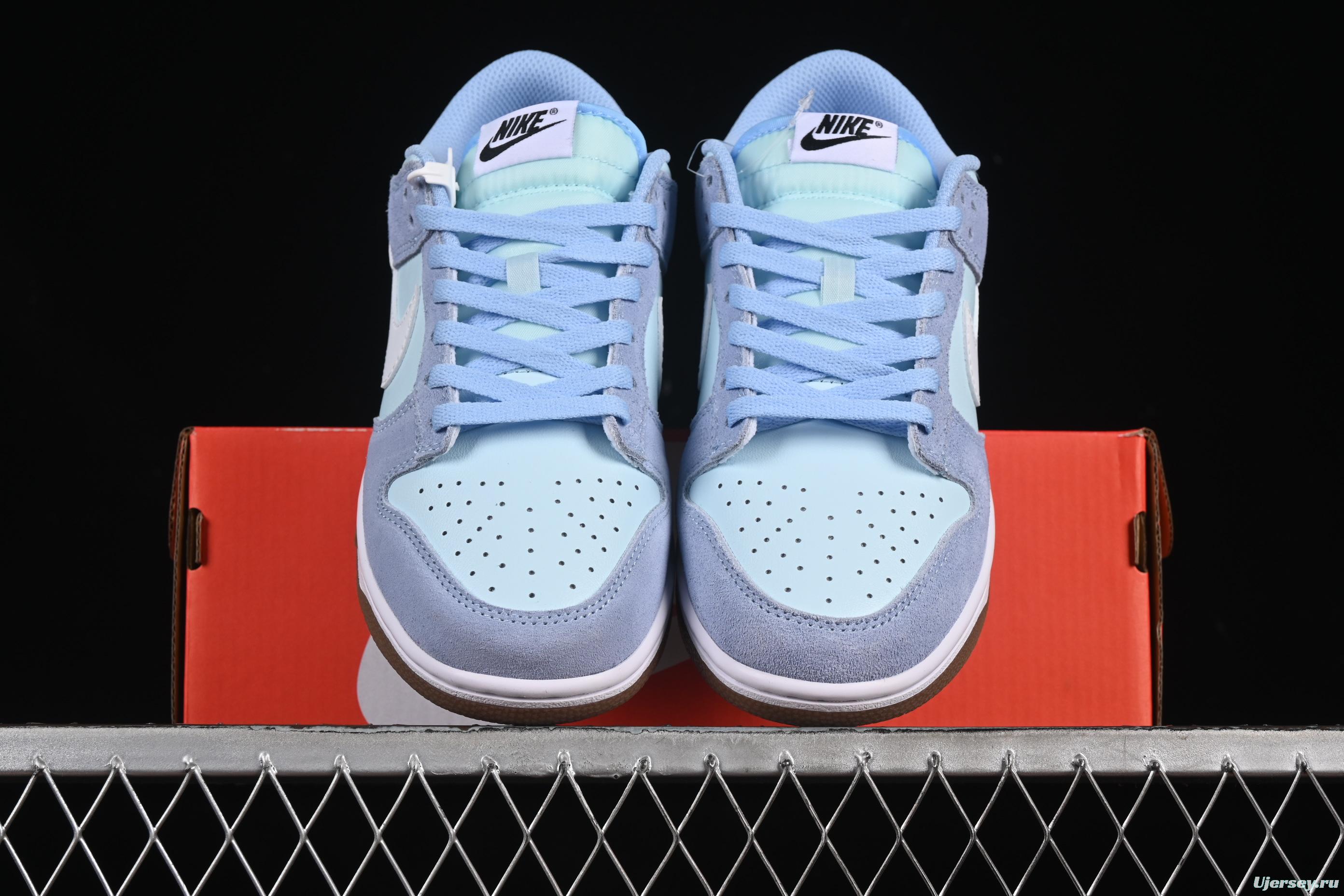 Nike Dunk Low Retro Casual Sneakers in Leather and Suede with Pre-Aged Coconut Milk Sole - IB6399-400