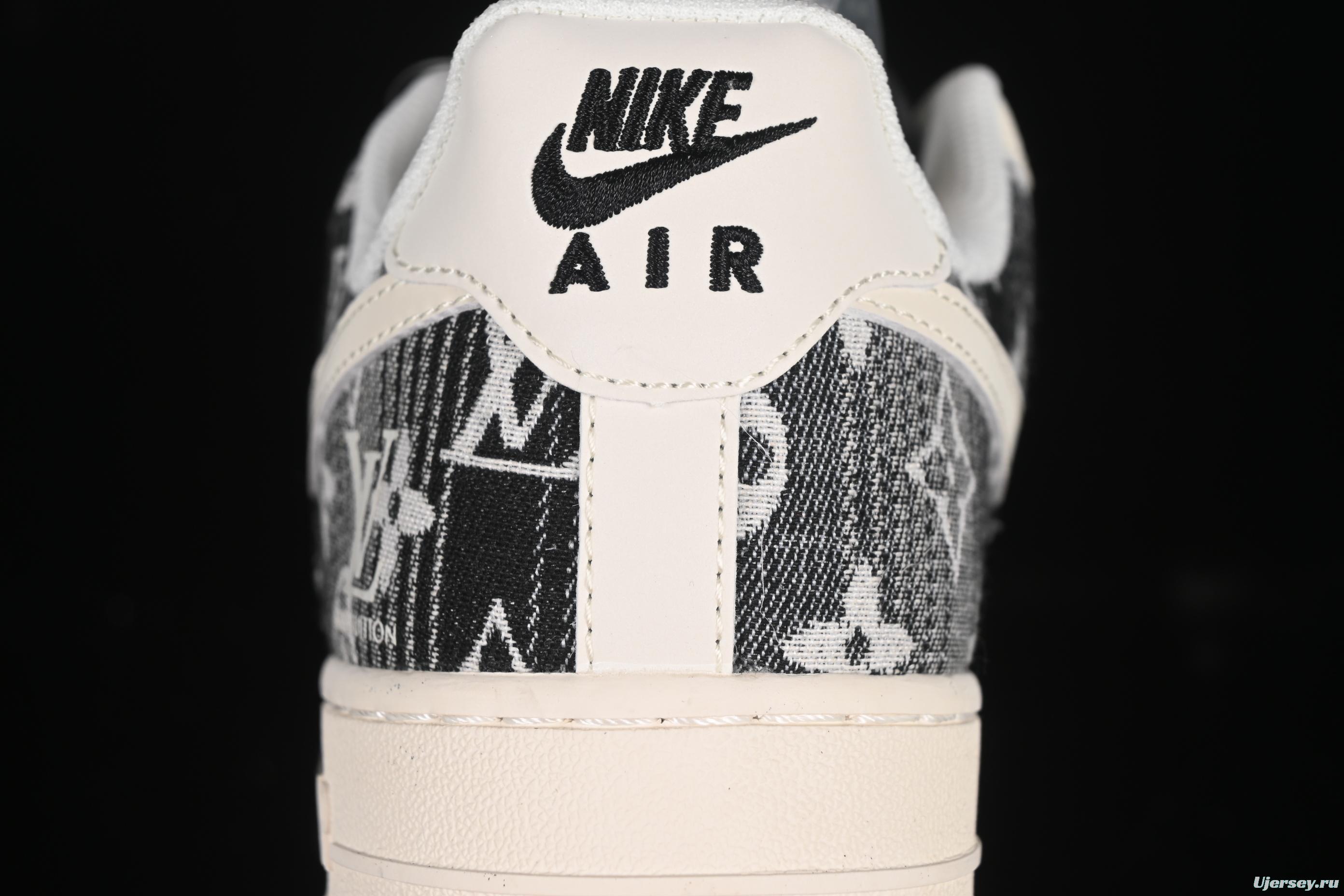 Nike Air Force 1'07 Low LV Collaboration Black Floral Denim Casual Sneakers - XS1958-585