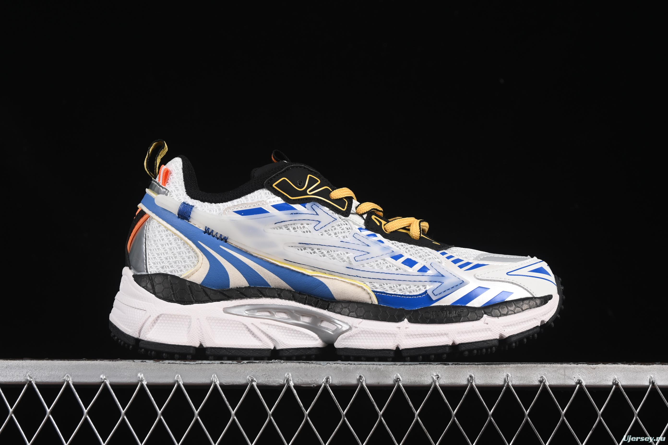 Off-White Be Right Low-Top Lifestyle Sneakers in White Blue - C.D4