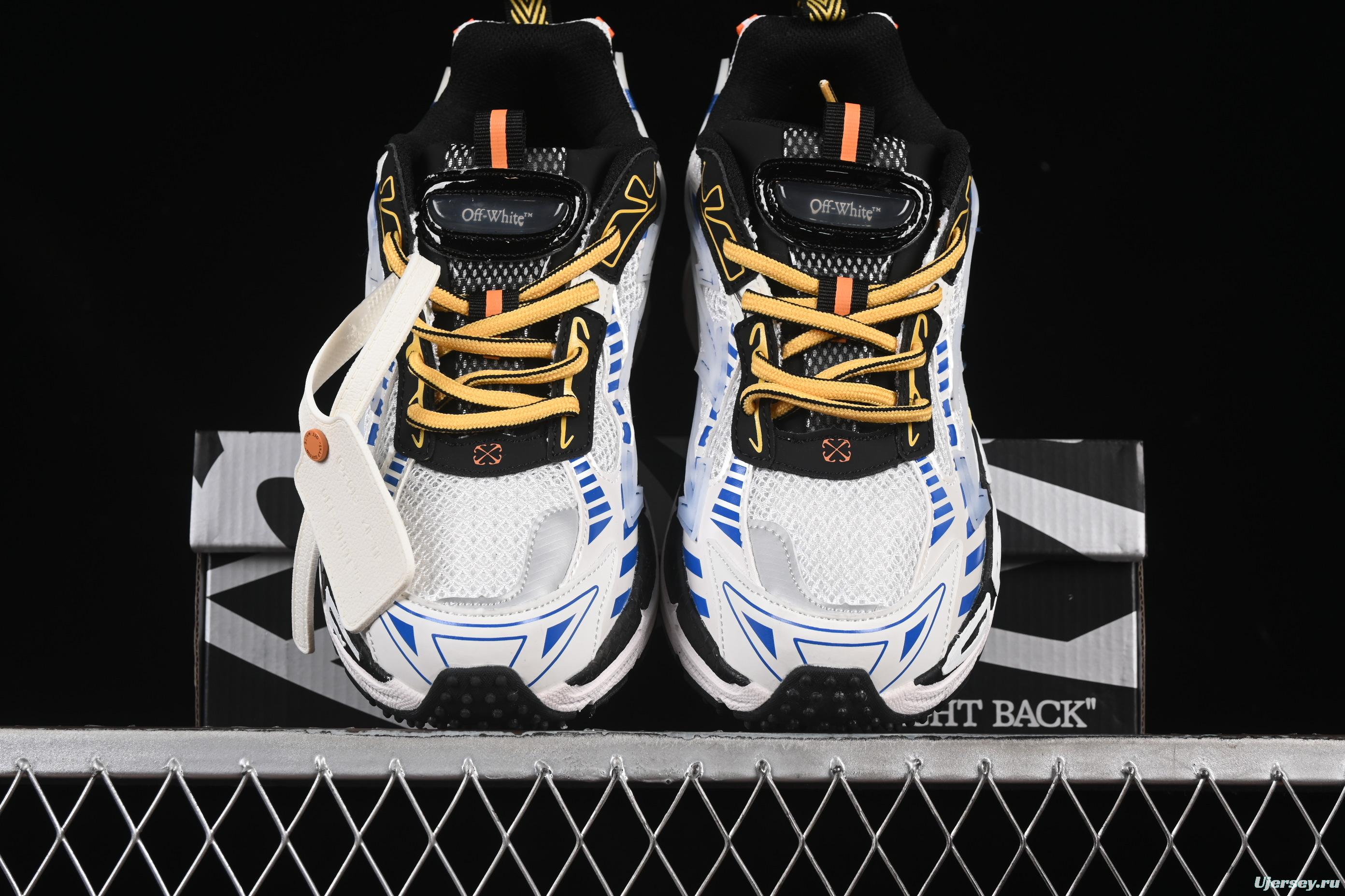 Off-White Be Right Low-Top Lifestyle Sneakers in White Blue - C.D4