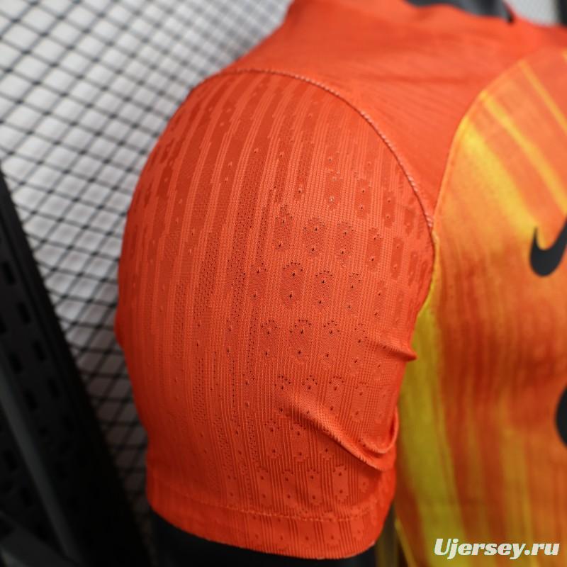 Player Version 25/26 FC Barcelona Orange with Flame Gradient Jersey