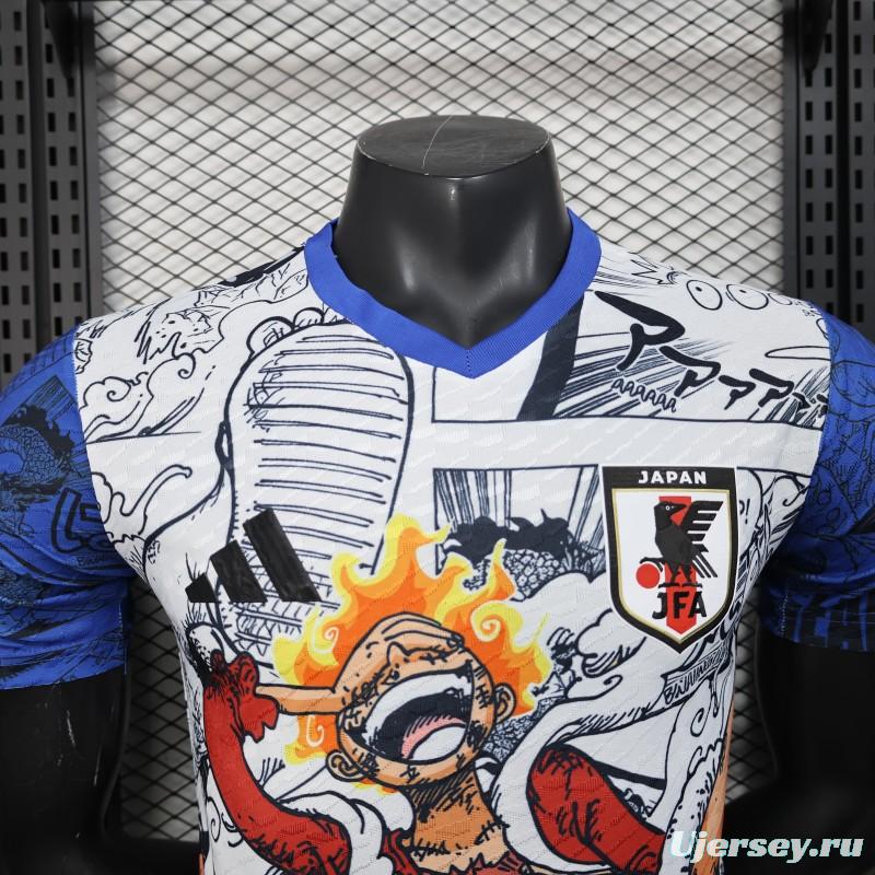 Player Version 2025 Japan Blue/White with One Piece Manga Jersey