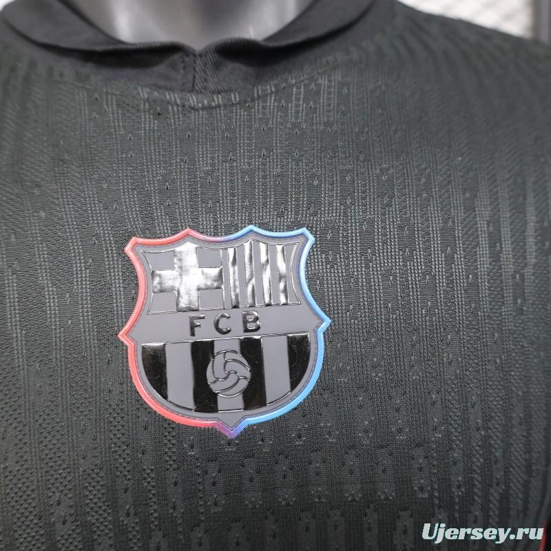 Player Version 24/25 Barcelona x Travis Scott Away Black Jersey With Red Sponsor