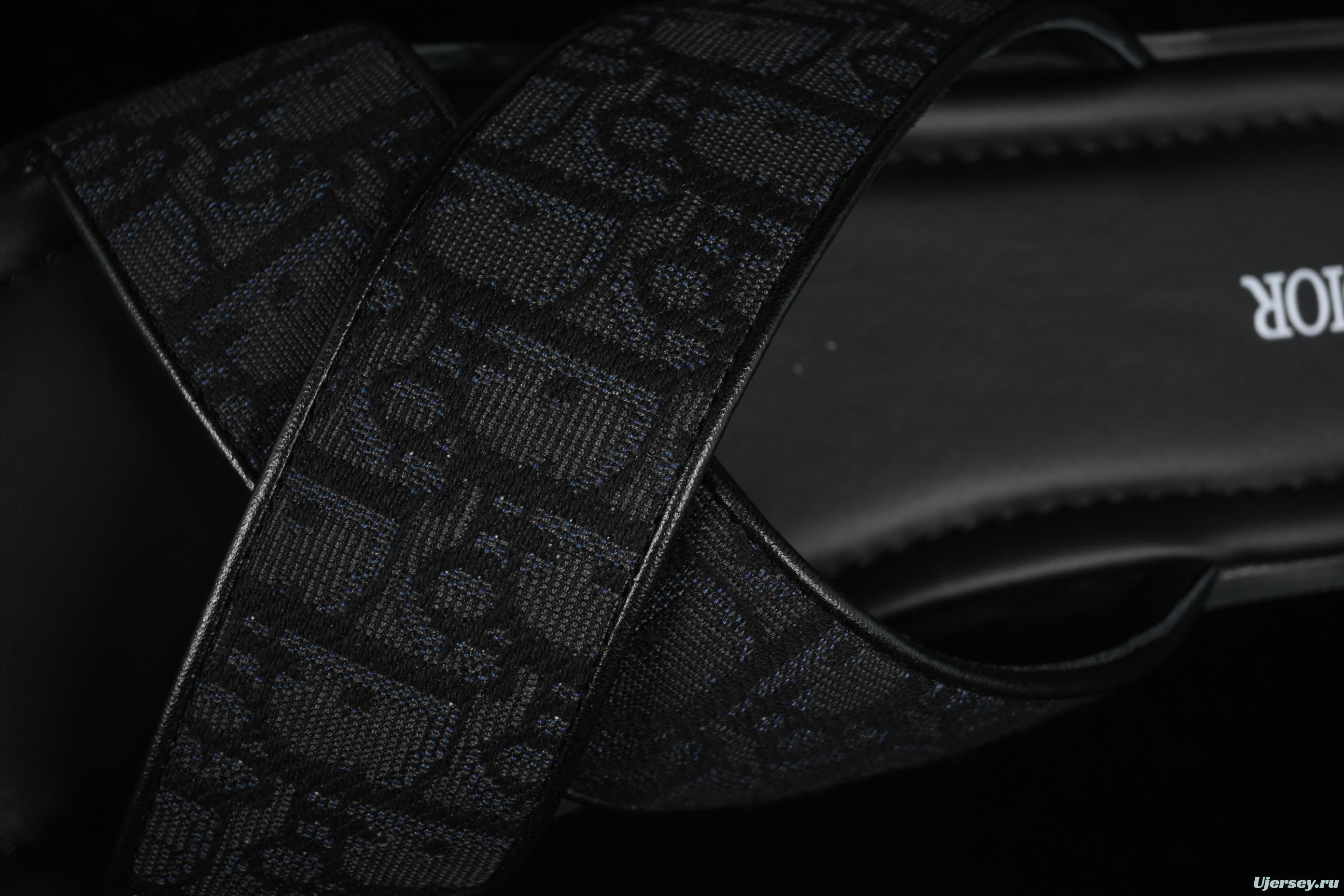 Dior Alias Oblique Summer Men's Lace-Up Casual Sandals with Cross-Strap Design - 3SA126ZSA