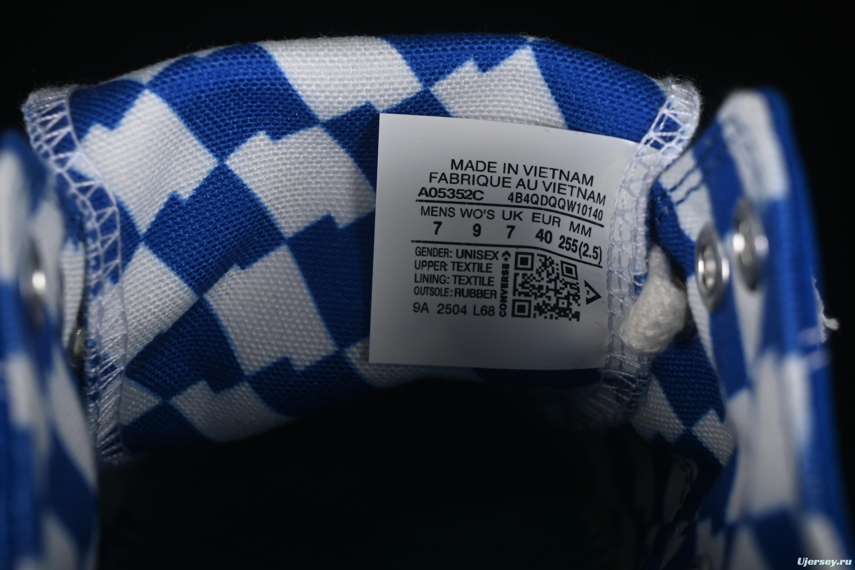 Ader Error x Converse Low Top Casual Canvas Sneakers with Special Pattern Print and Transparent Sole - A05352C