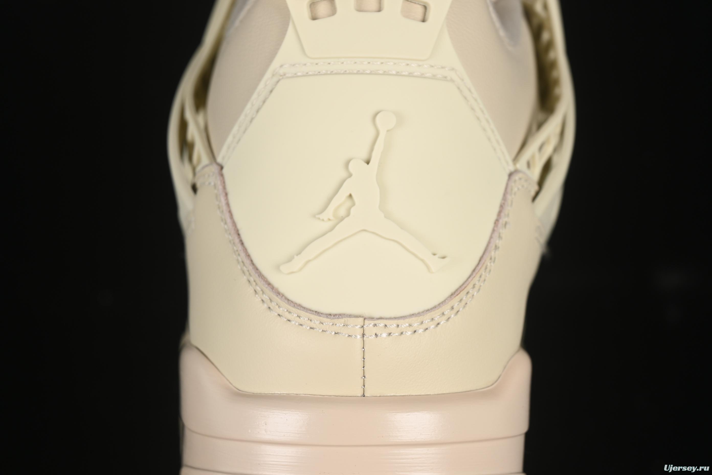 Nike Air Jordan 4 Retro Basketball Shoes in Rattan with NET Design - FN7251-200