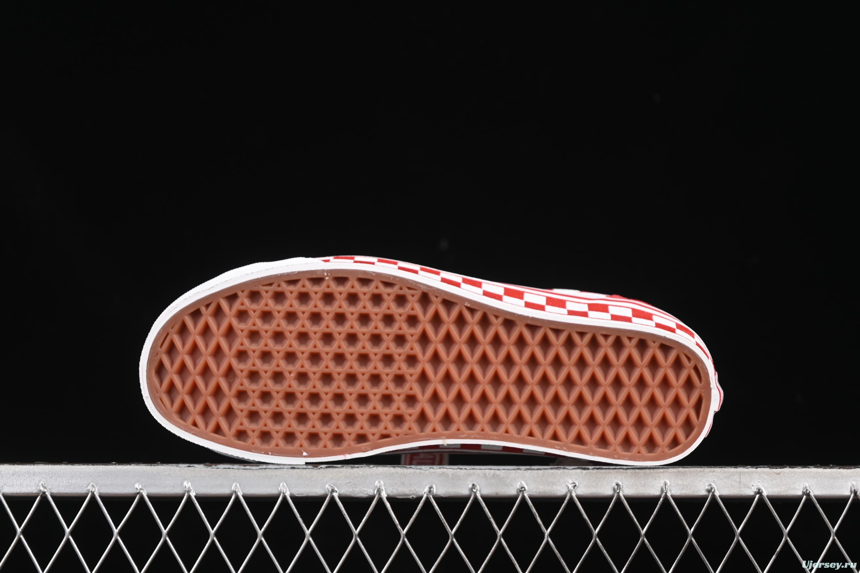 Vans Old Skool 36 LX-BMX Classic Skate Shoes in White Red Checkerboard - VN000D57ERM