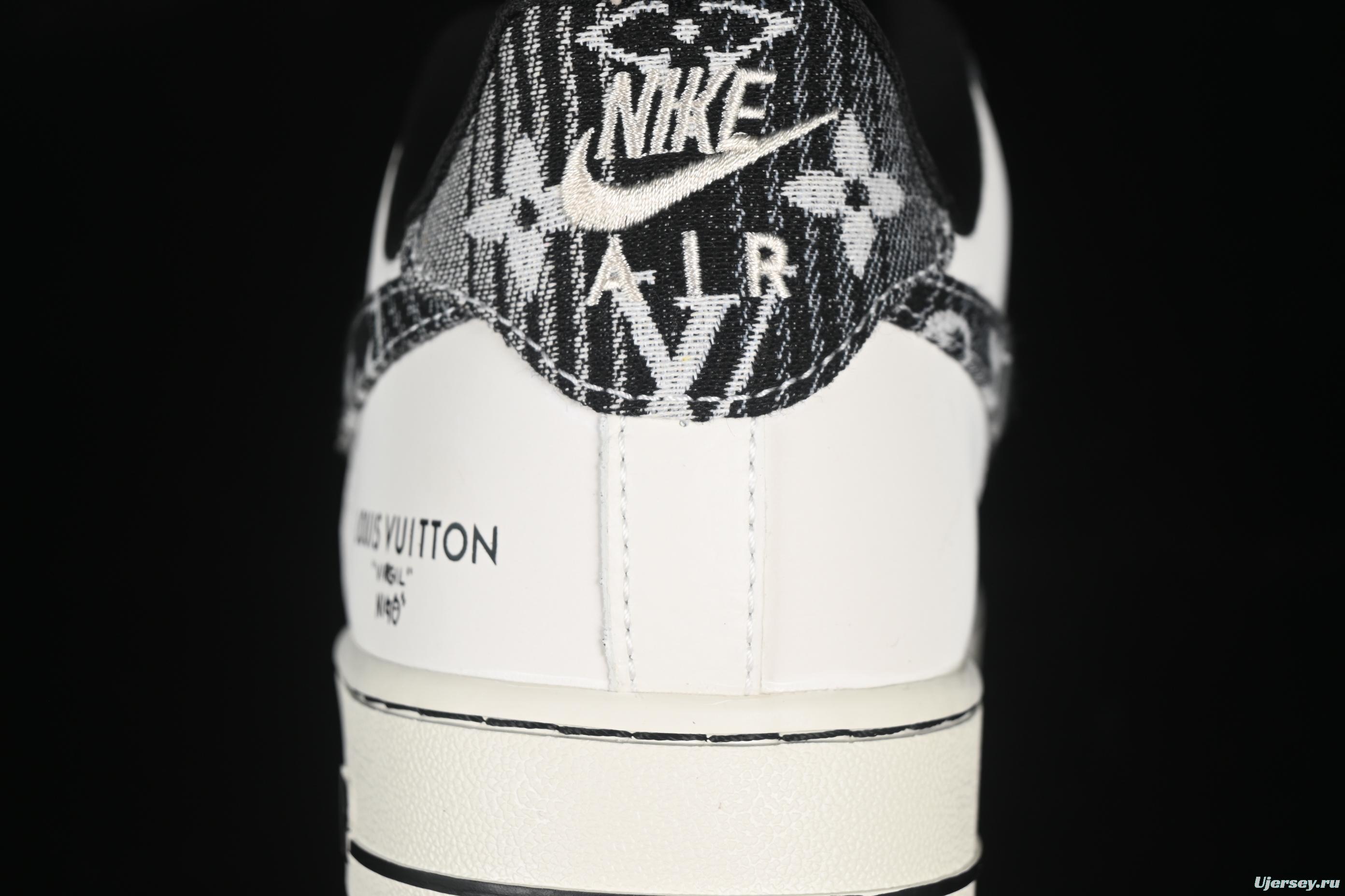 Nike Air Force 1 '07 Low LV Collaboration Grey Black Denim Casual Sneakers - SC9207-539