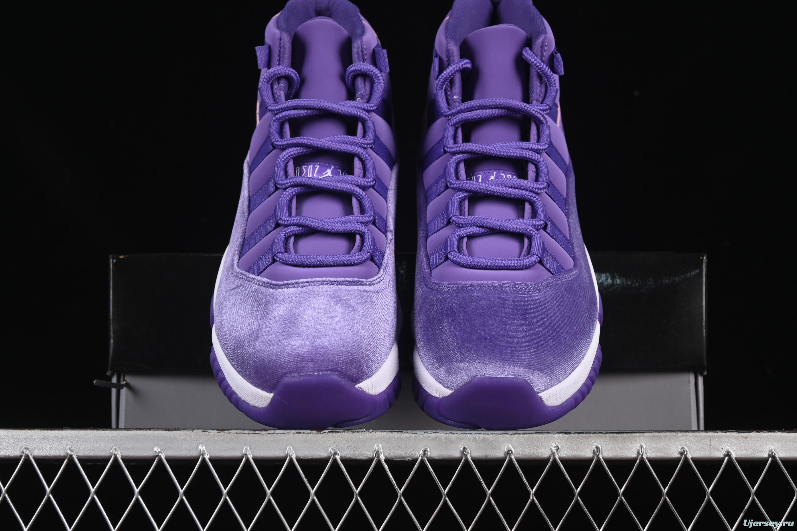 Nike Air Jordan 11 Retro CT8012-555 Basketball Shoes in Lavender Corduroy