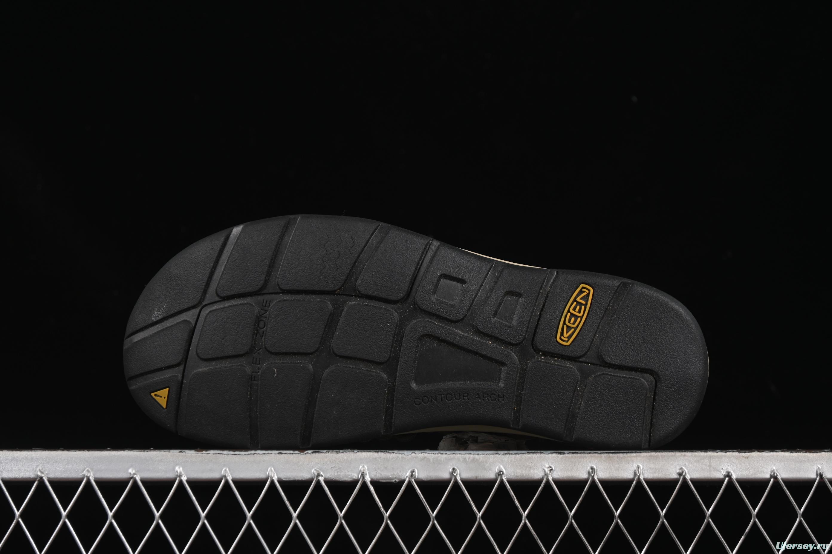 Keen Uneek Flat-M Woven Stretch Multi-Purpose Outdoor Sandals for Hiking and Water Activities - 1025171 BLACK PINE GREEN