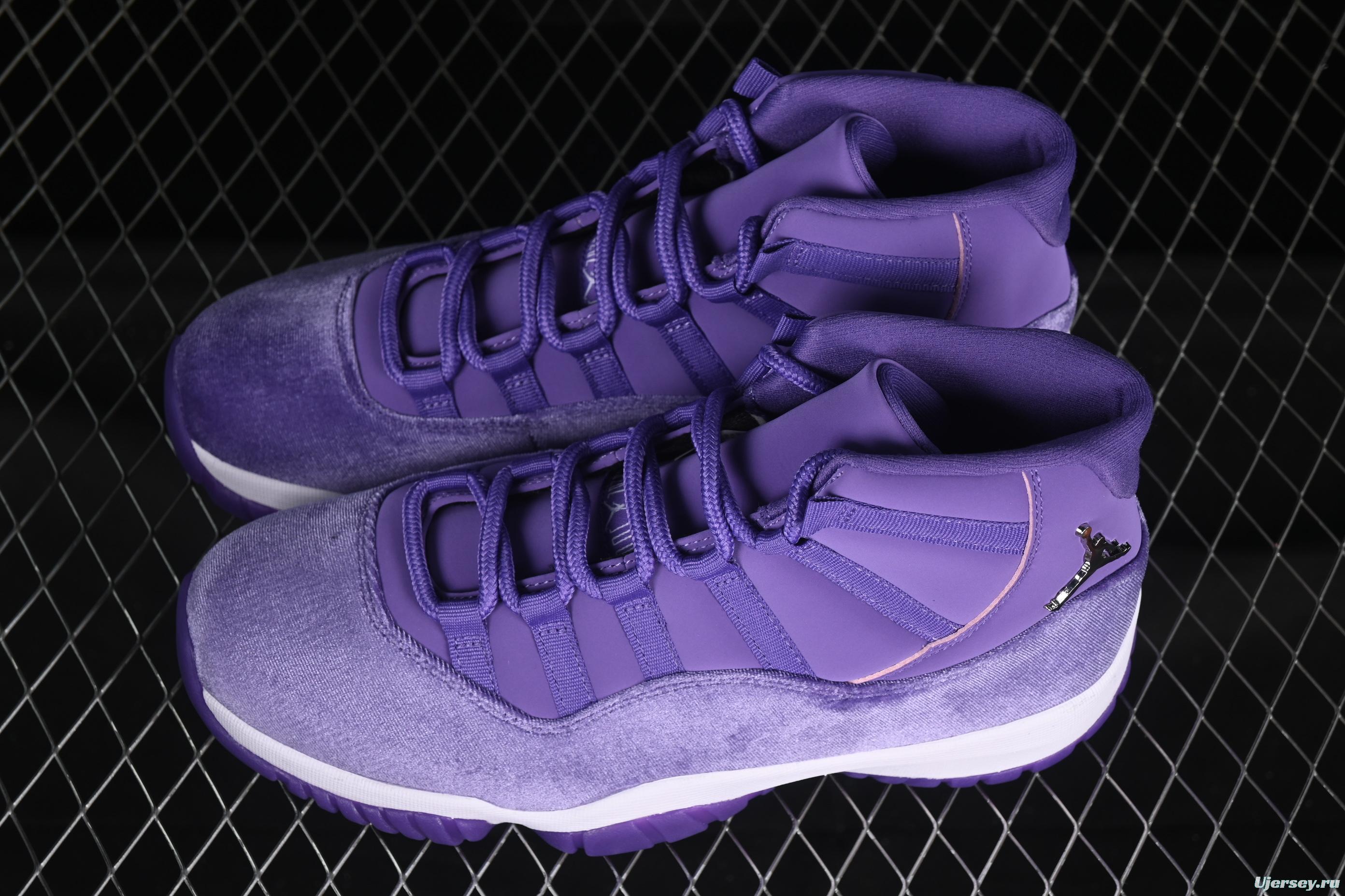 Nike Air Jordan 11 Retro CT8012-555 Basketball Shoes in Lavender Corduroy