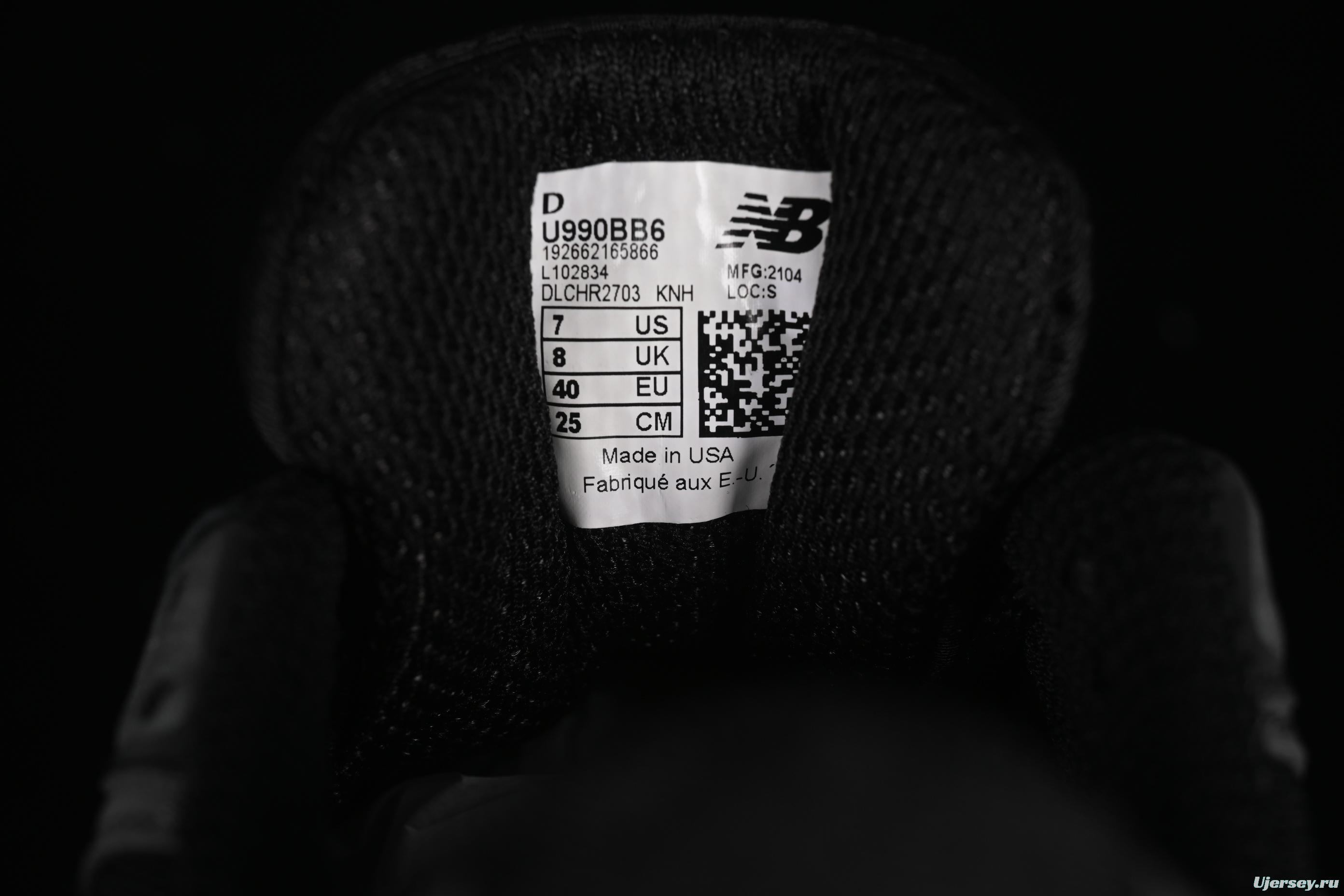 New Balance 990 Series Premium Made in USA Retro Running Shoes - M990BB6