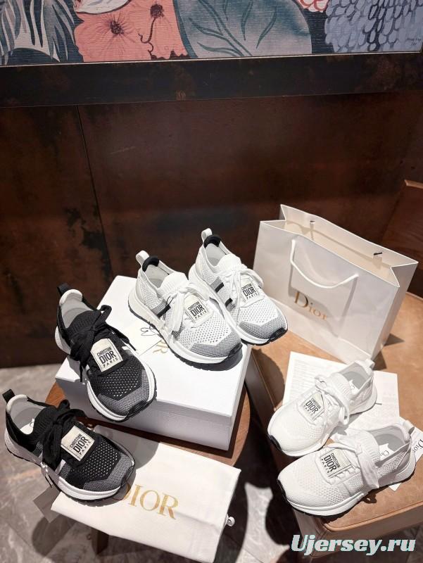 2025 Women Dior White Flyknit Sneakers LY00260