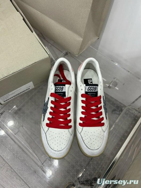2024 Unisex GGDB White Pink Red Leather Suede Sneakers MJ00260