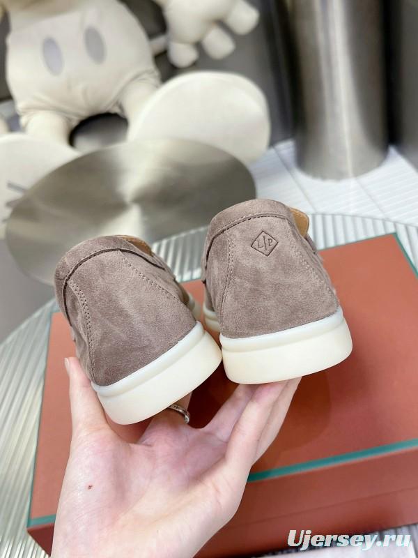 2024 Unisex LP Beige Suede Loafers MJ00270