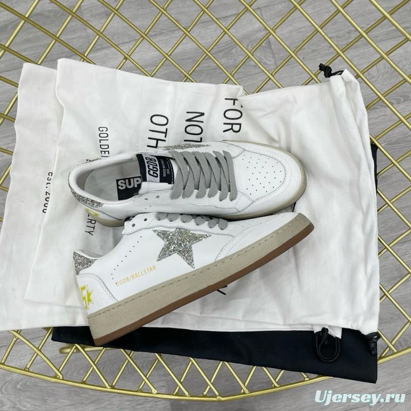 2024 Unisex GGDB White Silver Leather Sneakers MJ00260