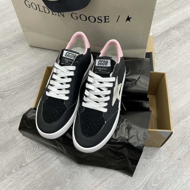 2024 Unisex GGDB Black Pink Leather Suede Sneakers MJ00260