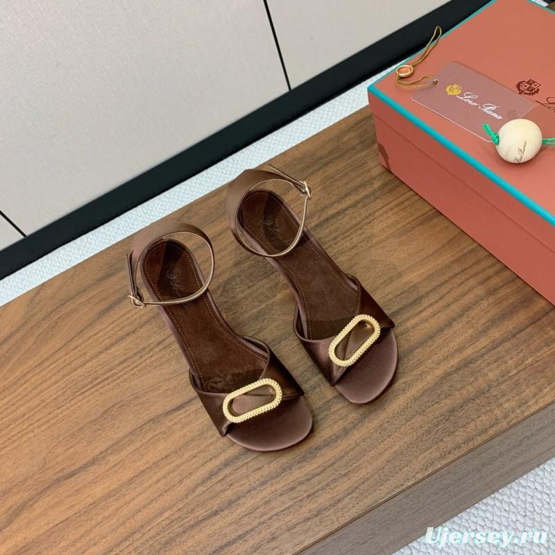 2025 Women Le Parmentier Brown Leather Sandals KFY00280