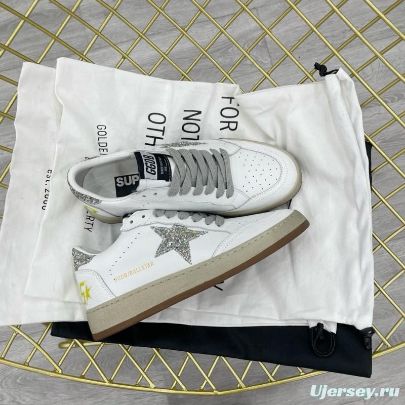 2024 Unisex GGDB White Silver Leather Low Top Sneakers MJ00260