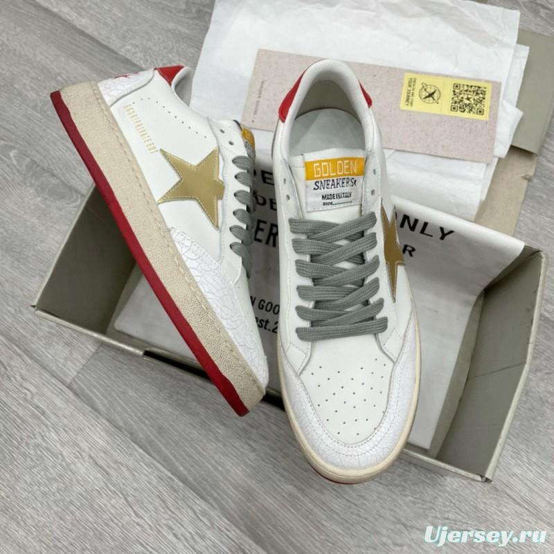 2024 Unisex GGDB White Red Beige Leather Sneakers MJ00260