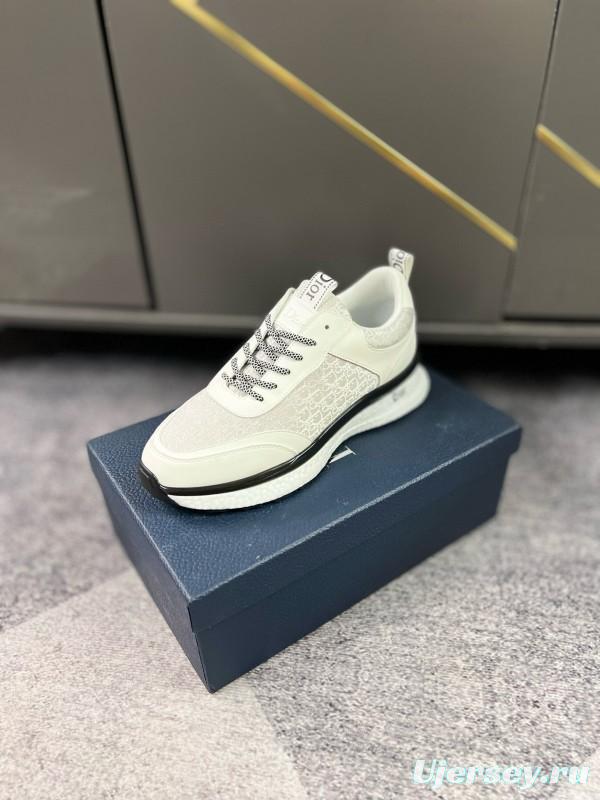 2024 Unisex Dior White Mesh Leather Casual Sneakers MJ00270