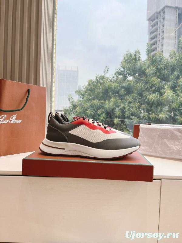 2024 Unisex Le Parmentier gray white red knit sneakers MJ00340