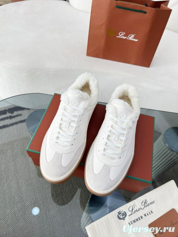 2024 Unisex Le Parmentier White Suede Rubber Low Top Tennis Shoes MJ00350