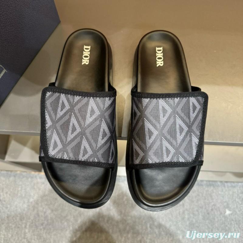 2024 Dior Black Mesh Slippers MJ00180