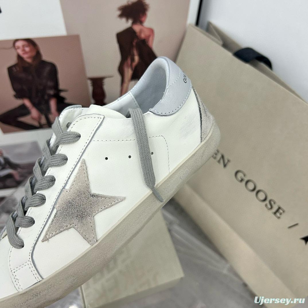 2025 Unisex GGDB White Grey Leather Sneakers