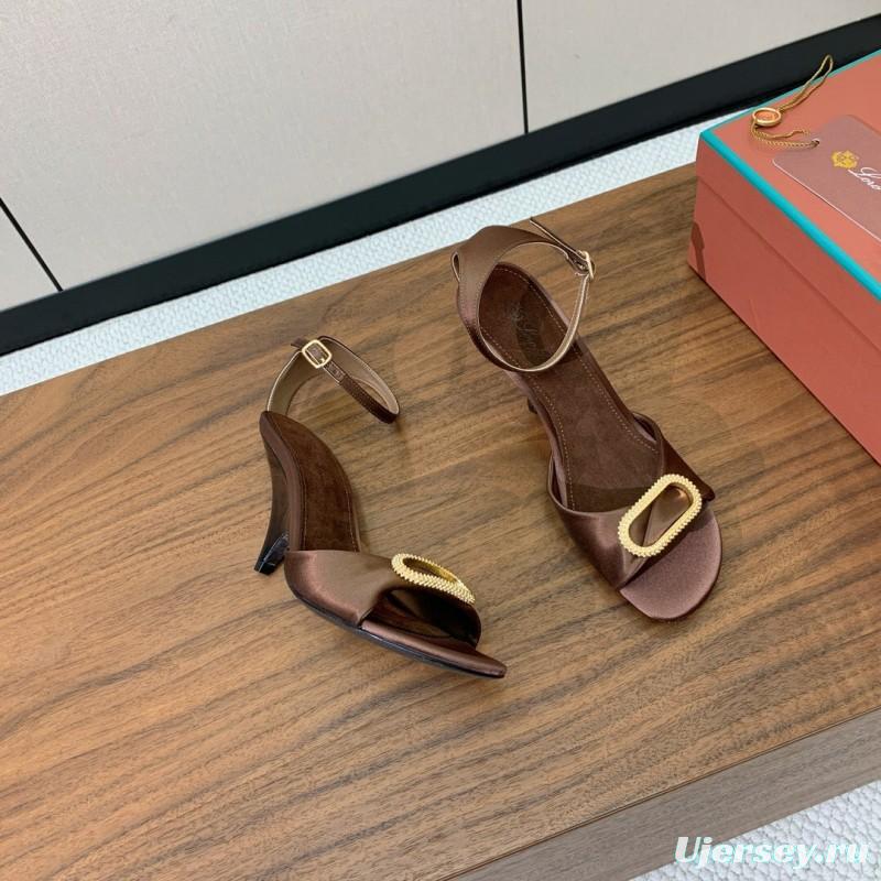 2025 Women Le Parmentier Brown Leather Sandals KFY00280