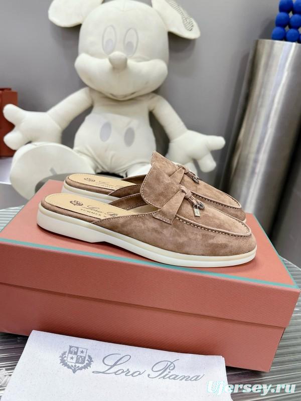 2024 Slippers LP beige suede Half Drag MJ00270