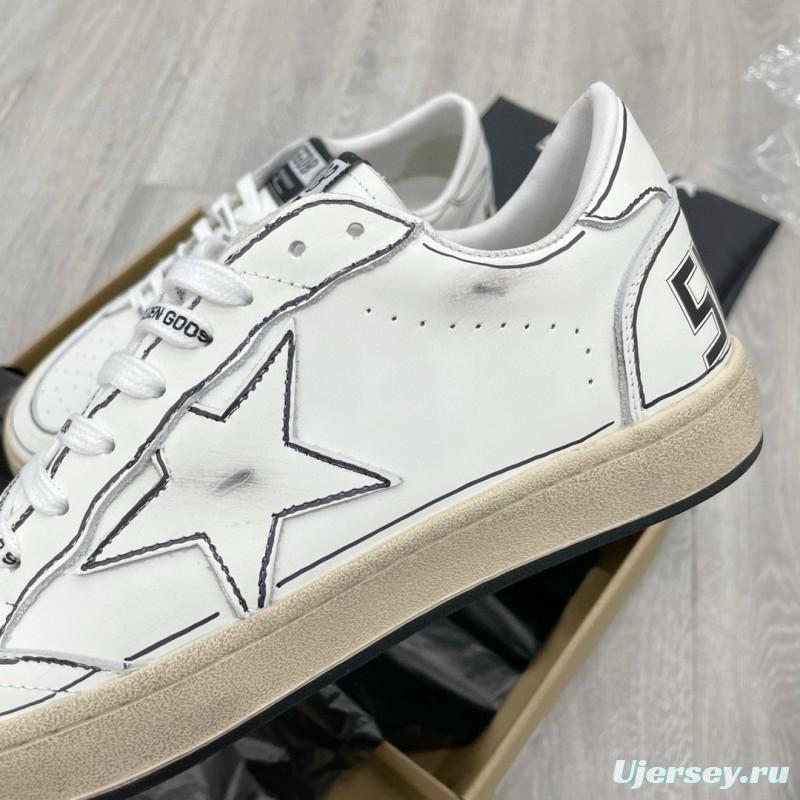 2024 Unisex GGDB White Black Leather Sneakers