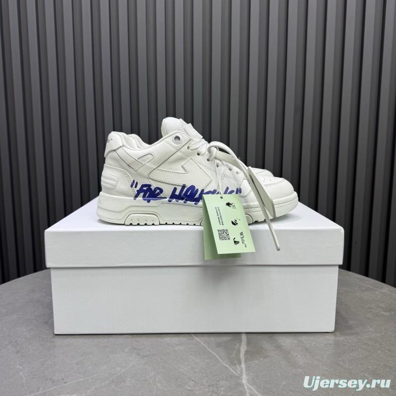 2025 Unisex Off-White White Leather Sneakers KFY00310