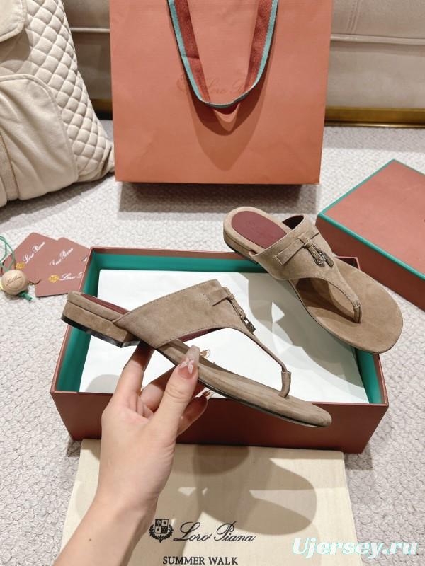 2025 Slippers Le Parmentier Brown Suede Slippers LY00250