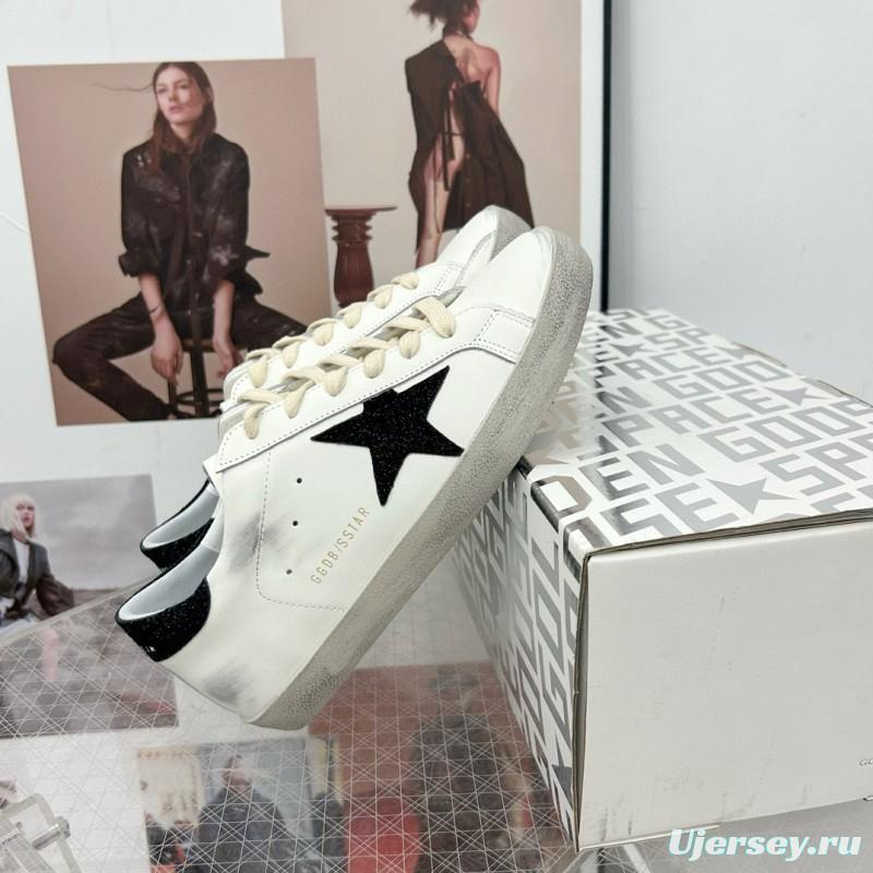 2025 Women GGDB White Black Leather Sneakers