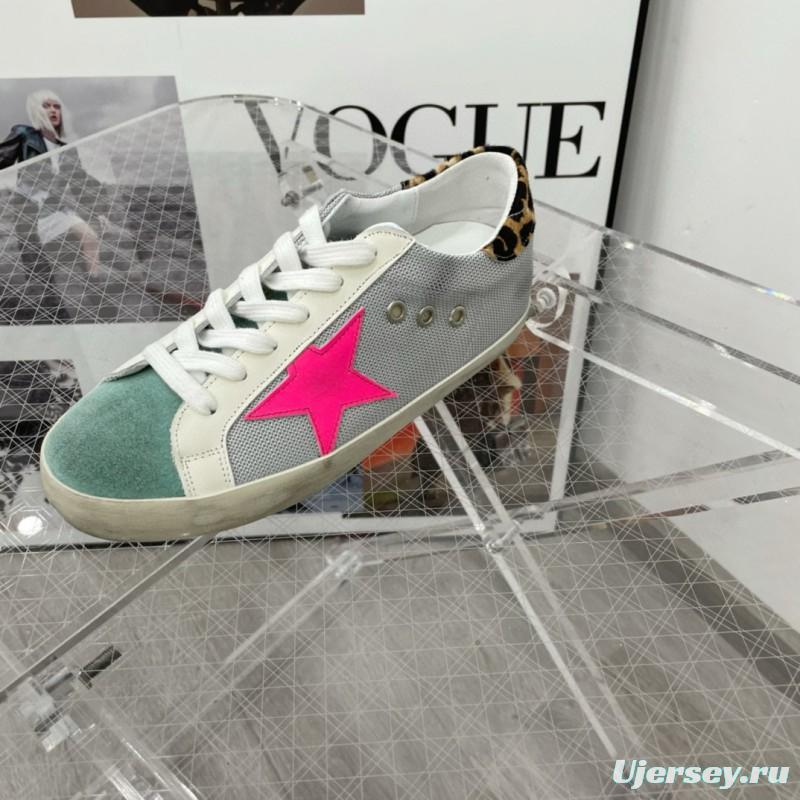 2025 Women GGDB Grey White Pink Suede Canvas Sneaker