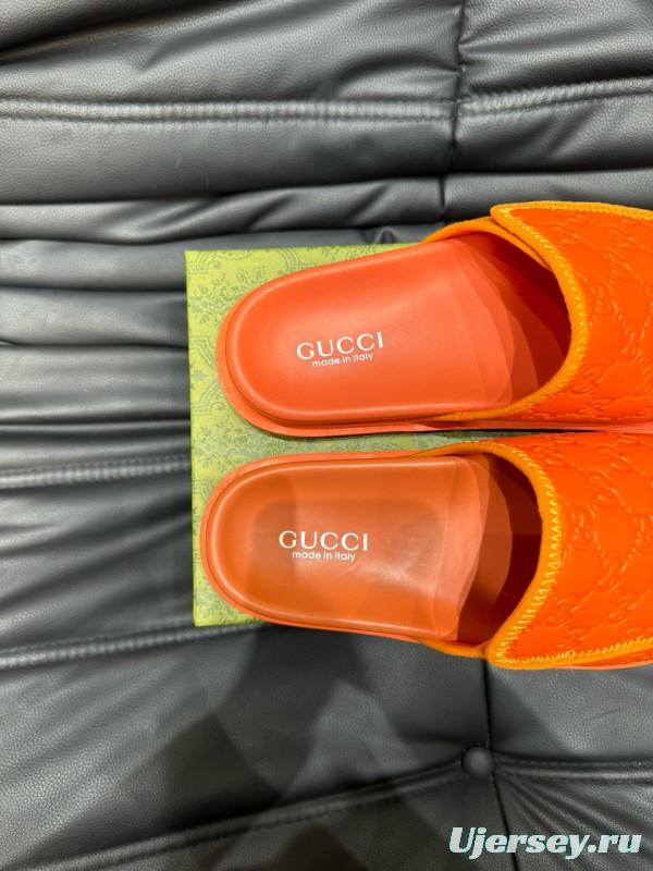 2024 Gucci Orange Synthetic Slippers MJ00200